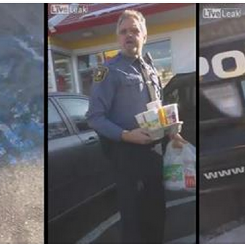 Viral Video: Cop Flips Out for Being Filmed as He Breaks the Law, Parks in Handicap Spot to Get McDonalds