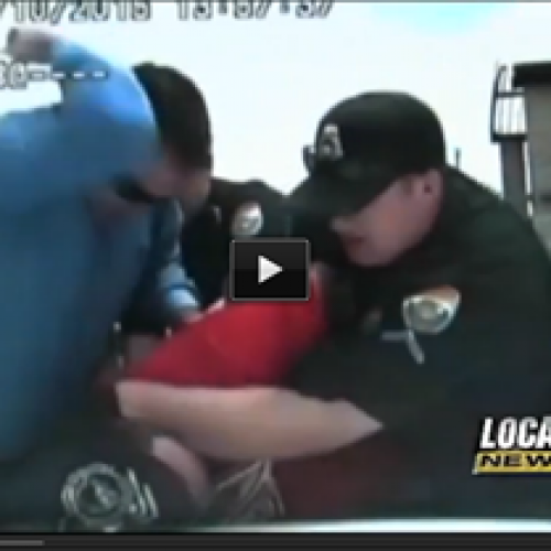 Video: Cop Charged With Assault After Smashing Handcuffed Man With His Elbow.