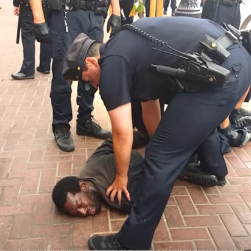 14 Cops Take Out Homeless Man With One Leg And Try To Stop People From Filming
