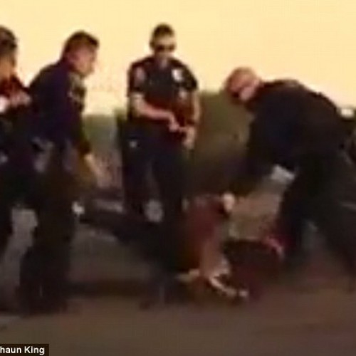 WATCH: Five Cops Beat 23-Year-Old California Man While Dog Bites Him