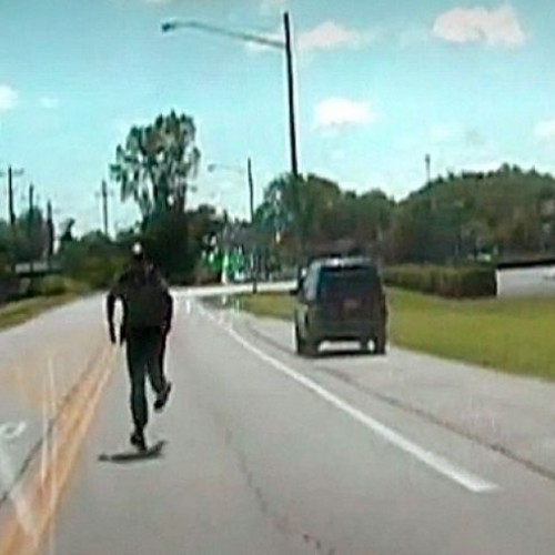 Ohio Deputy Chases His Cruiser as it Rolls Away at Traffic Stop