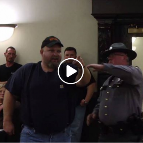 WATCH: Man Forcibly Removed and Arrested From Public Meeting About Water in Eastern Kentucky
